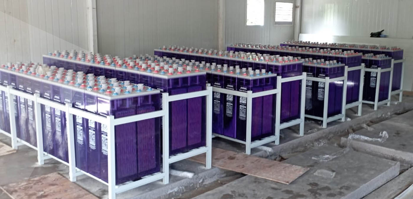 Baterai banjir OPzS berbentuk tabung