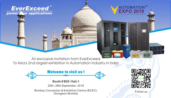 Selamat datang untuk mengunjungi EverExceed di Automation Expo India -2019
