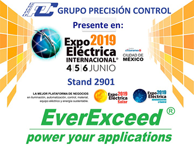 Selamat datang untuk mengunjungi EverExceed di Mexico International Electrical Expo -2019